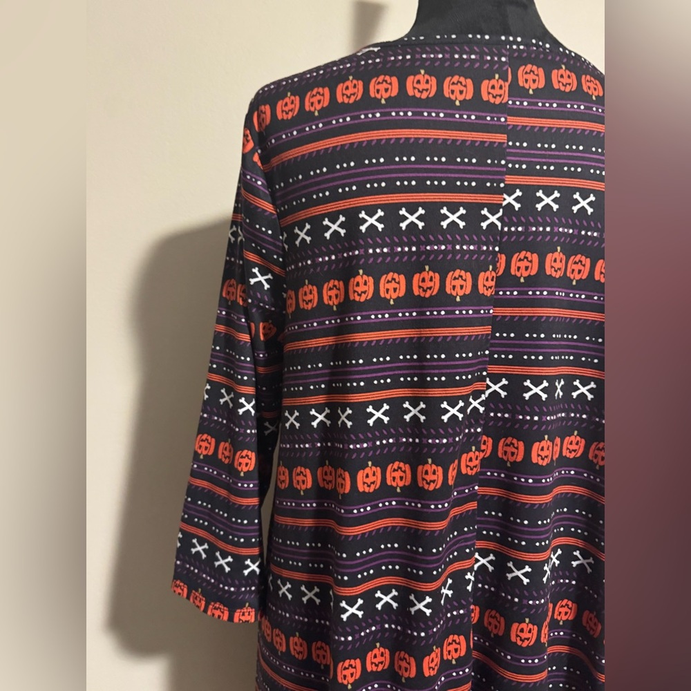 EUC Dressworks Orange and Purple Halloween Graphic Dress size medium - Picture 6 of 9